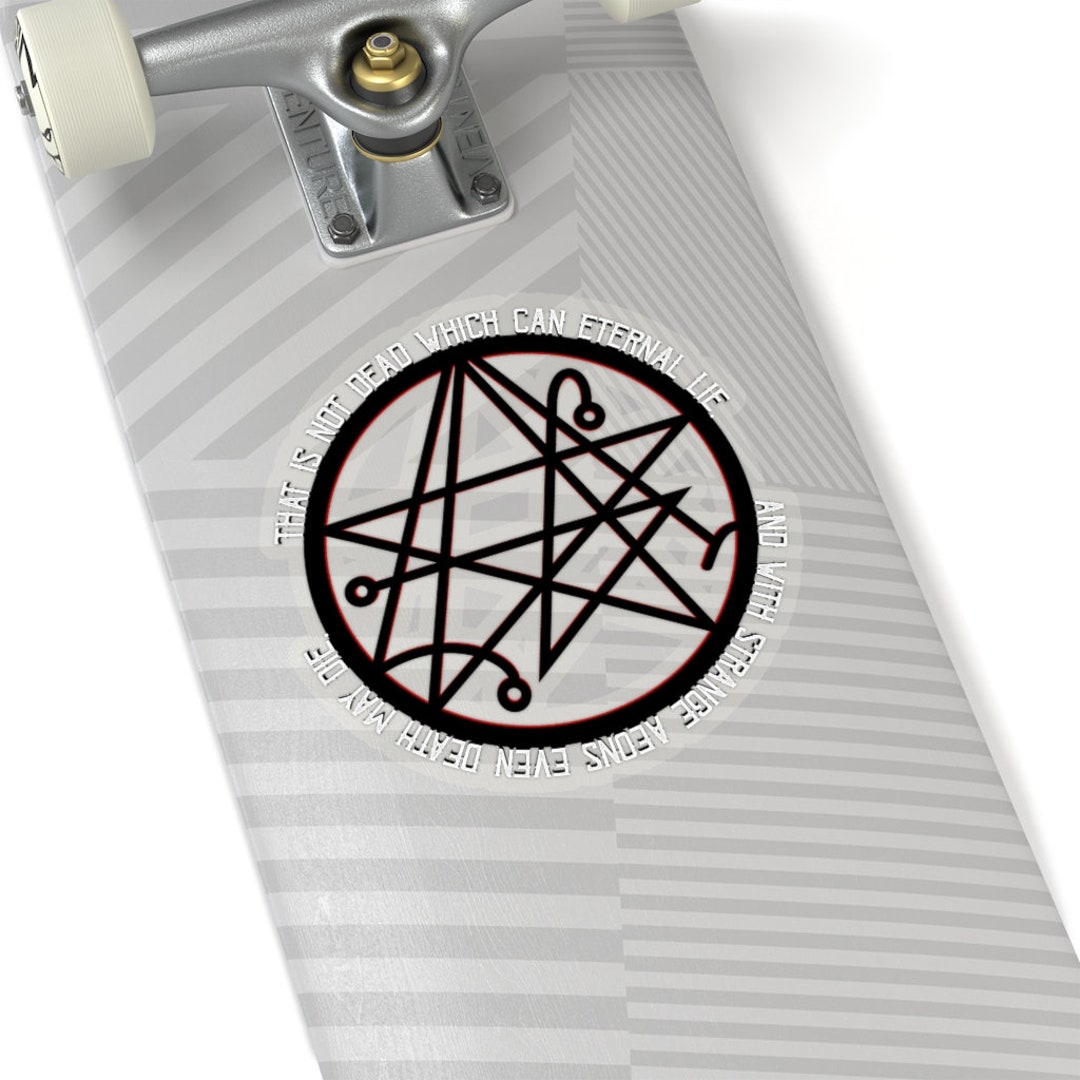 Necronomicon Quote Kisscut Stickers Etsy