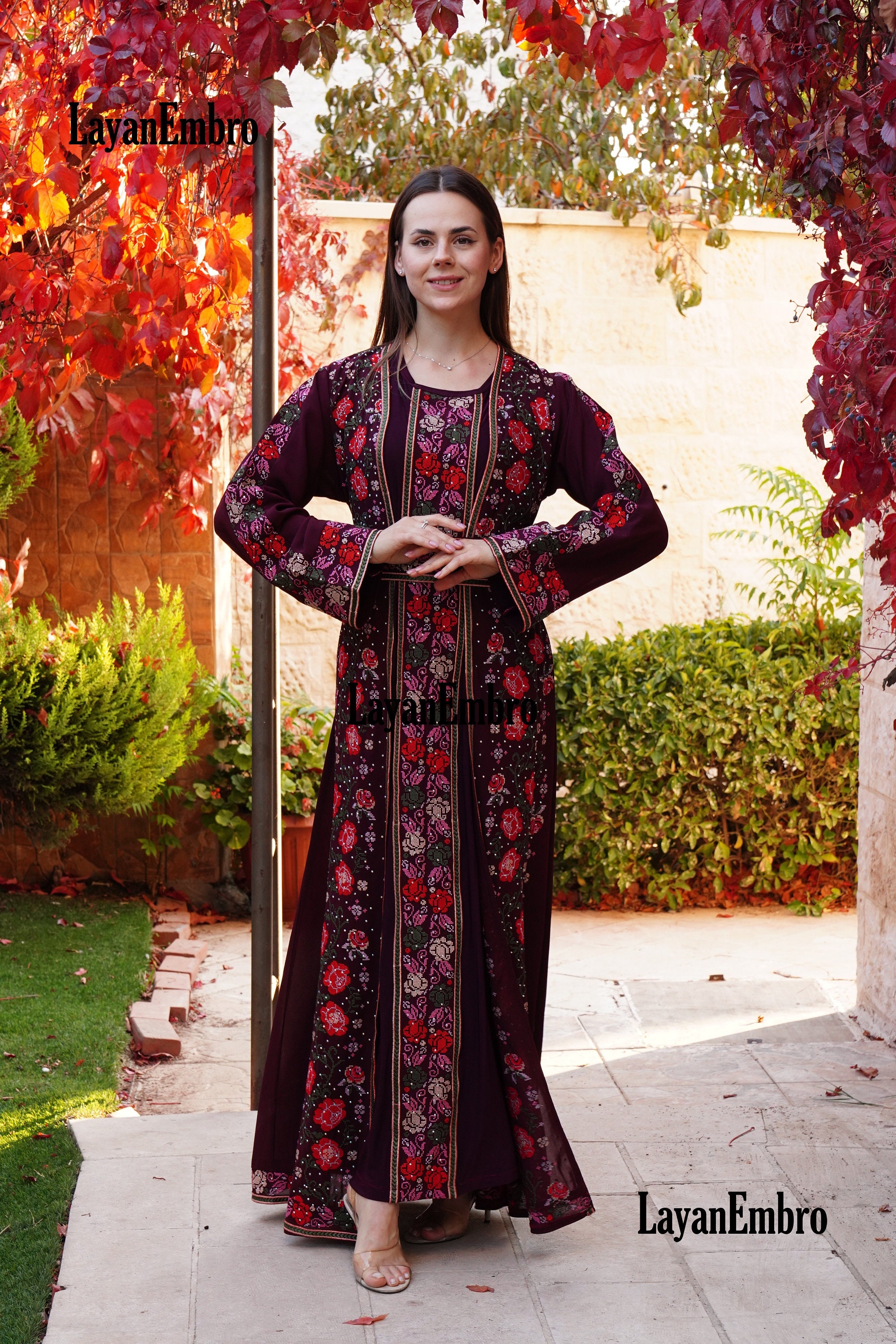 Palestinian Embroidered Thawb Dress. مطرزات شرقية عربية - Etsy Singapore