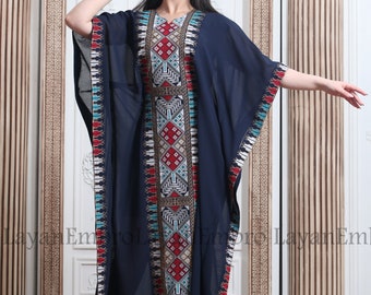 Embroidered Dress - Thawb - Abaya - Kaftan. مطرزات شرقية عربية - ثوب فلسطيني - أثواب فلسطينية - ثوب عربي - تطريز فلسطيني