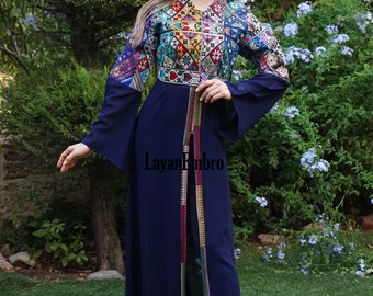 Robe brodée - Débardeur - Abaya - Caftan. ات عربية - فلسطيني - اب فلسطينية - عربي - تطريز فلسطيني