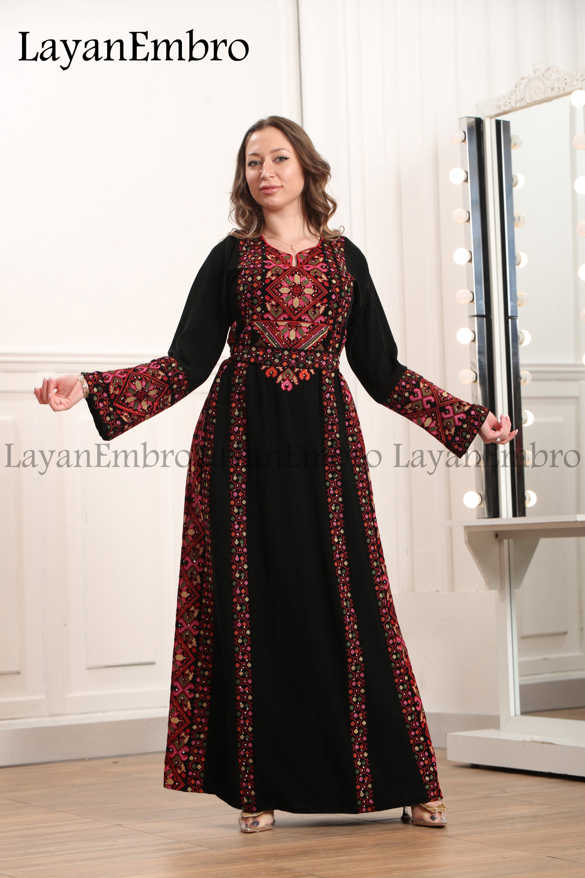 abdan muflih様 Yanziliu Kaftan Dresses Plus Size V-Neck Women's Swimwear