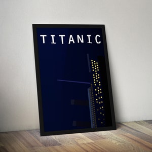 Titanic Poster | Digital Print | Historical Illustration | Minimalist Design | Instant Download | Living room Decor | Bathroom Wall Decor