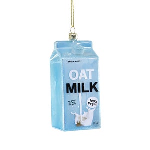 Oat Milk Glass Ornament