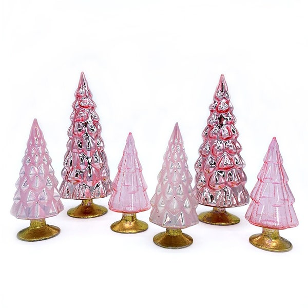 Glass Tree Set - Rose Pink (6 pcs)