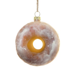 Glazed Donut Glass Ornament
