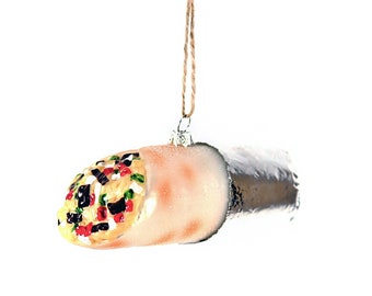 Burrito Glass Ornament