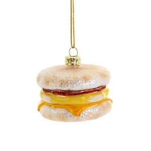 Egg McMuffin Glass Ornament