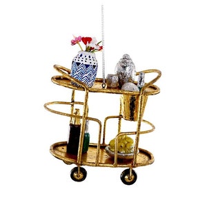 Glam Bar Cart Ornament