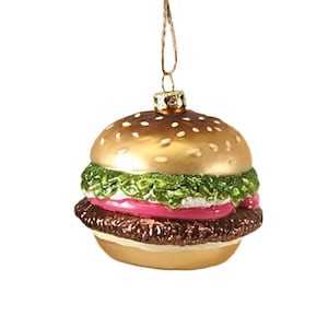 Hamburger Glass Ornament