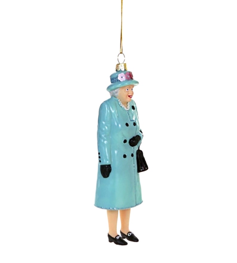 Queen Elizabeth II Glass Ornament / Queen Elizabeth II Figurine with Handbag Ornament image 6