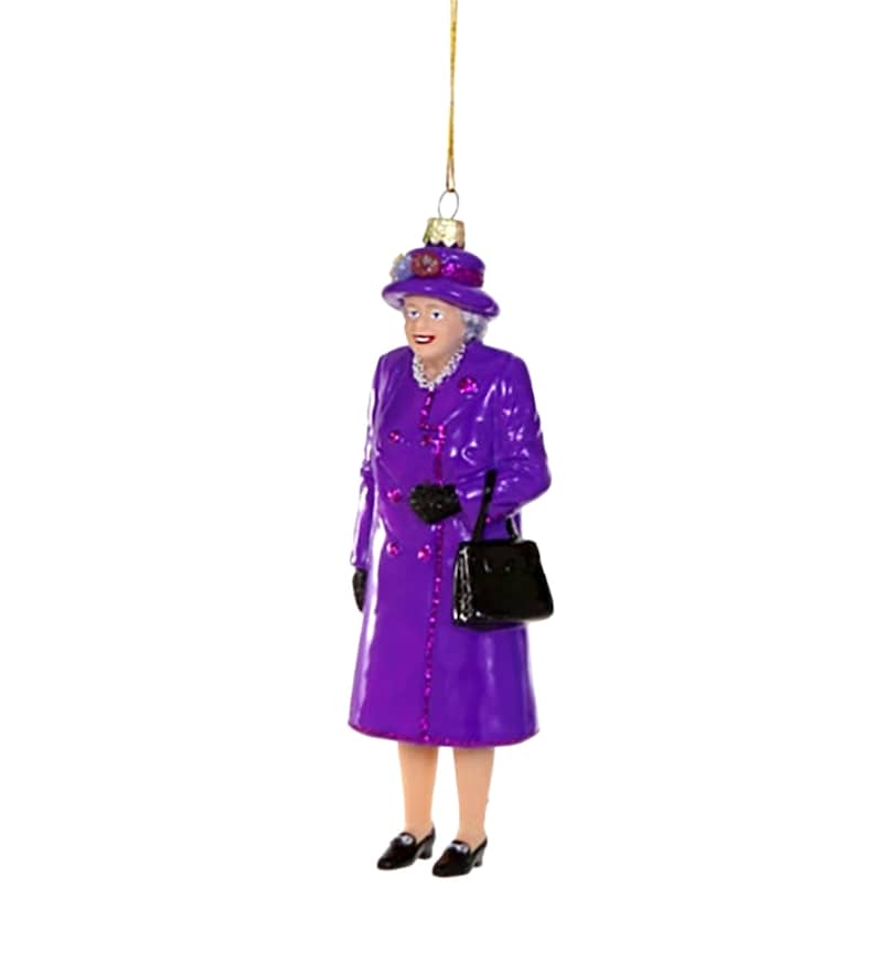 Queen Elizabeth II Glass Ornament / Queen Elizabeth II Figurine with Handbag Ornament image 4