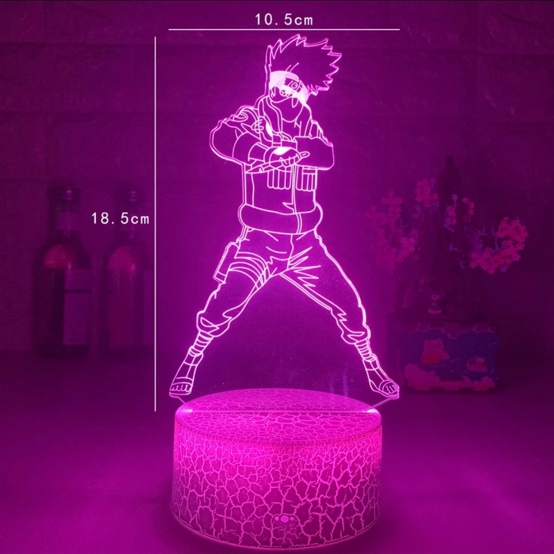 Kakashi Hatake Neon Night Light Led Naruto Anime Decor Etsy