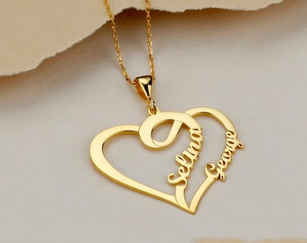 Couple Name Necklace Etsy Ireland