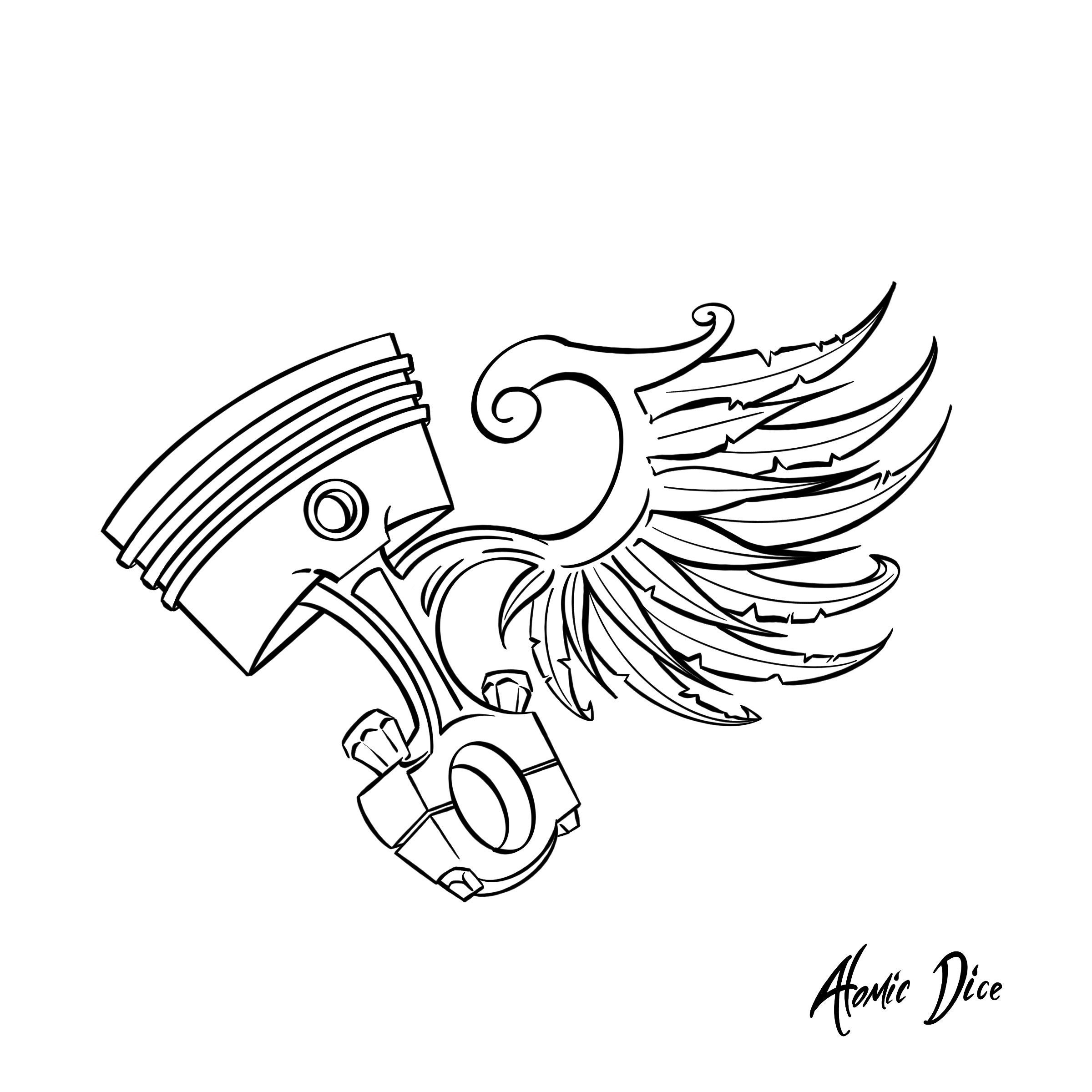 Piston tattoo - Etsy México