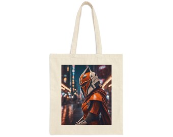 Ahsoka Tano/Mandalorian Inspired Armor - Cotton Canvas Tote Bag