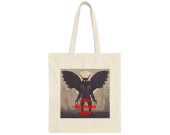 Vote Mothman 2024 - Cotton Canvas Tote Bag