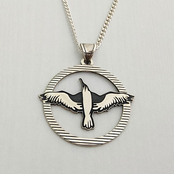 Albatros Vogel Halskette, Möwe Halskette, Freiheit Symbol Anhänger, Vogel Halskette, Hoffnung Symbol Anhänger, 925 Sterling Silber Anhänger