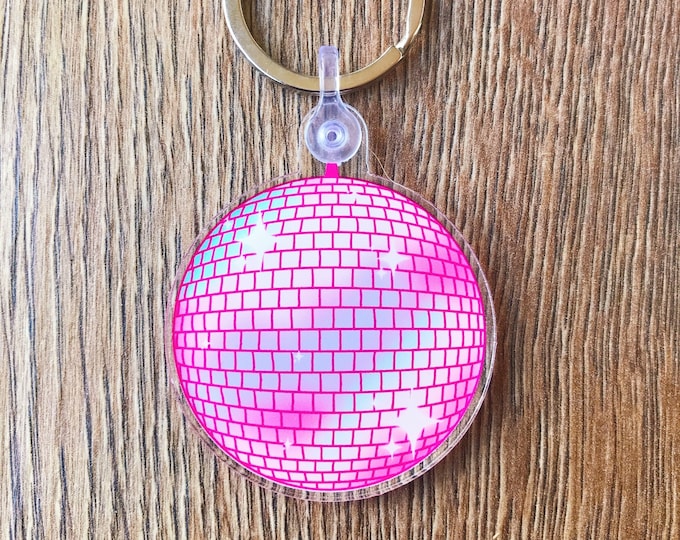 Disco Mirror Ball Keychain | Gift | Car | House Keys | Birthday | Accessories | Irish | Funky | Retro | Keyring | New Home | Dochas Designs