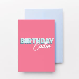 Cumpleaños Cailín Tarjeta de Felicitación / Gaeilge / Irlandés / Gaeilgoir / Rosa / Lindo / Celebrar / Irlanda / Idioma / Regalo / Presente / Dochas Diseños