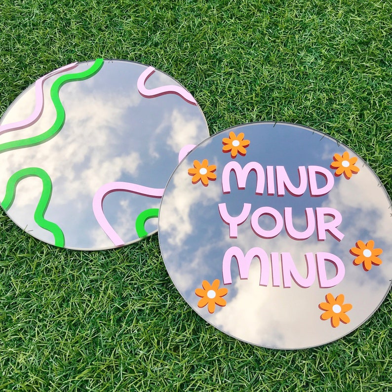 Mind Your Mind Mirror Mindfulness Mental Health Self Care Home Decor