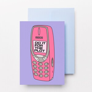Hazlo por la tarjeta de felicitación de la trama / Retro Y2K Vintage / Cumpleaños / Buena suerte / Divertido / Sólo porque / Milenial / Celebrar / Dochas Designs