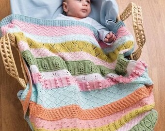 Couverture Pour Bebe En Tricot Etsy