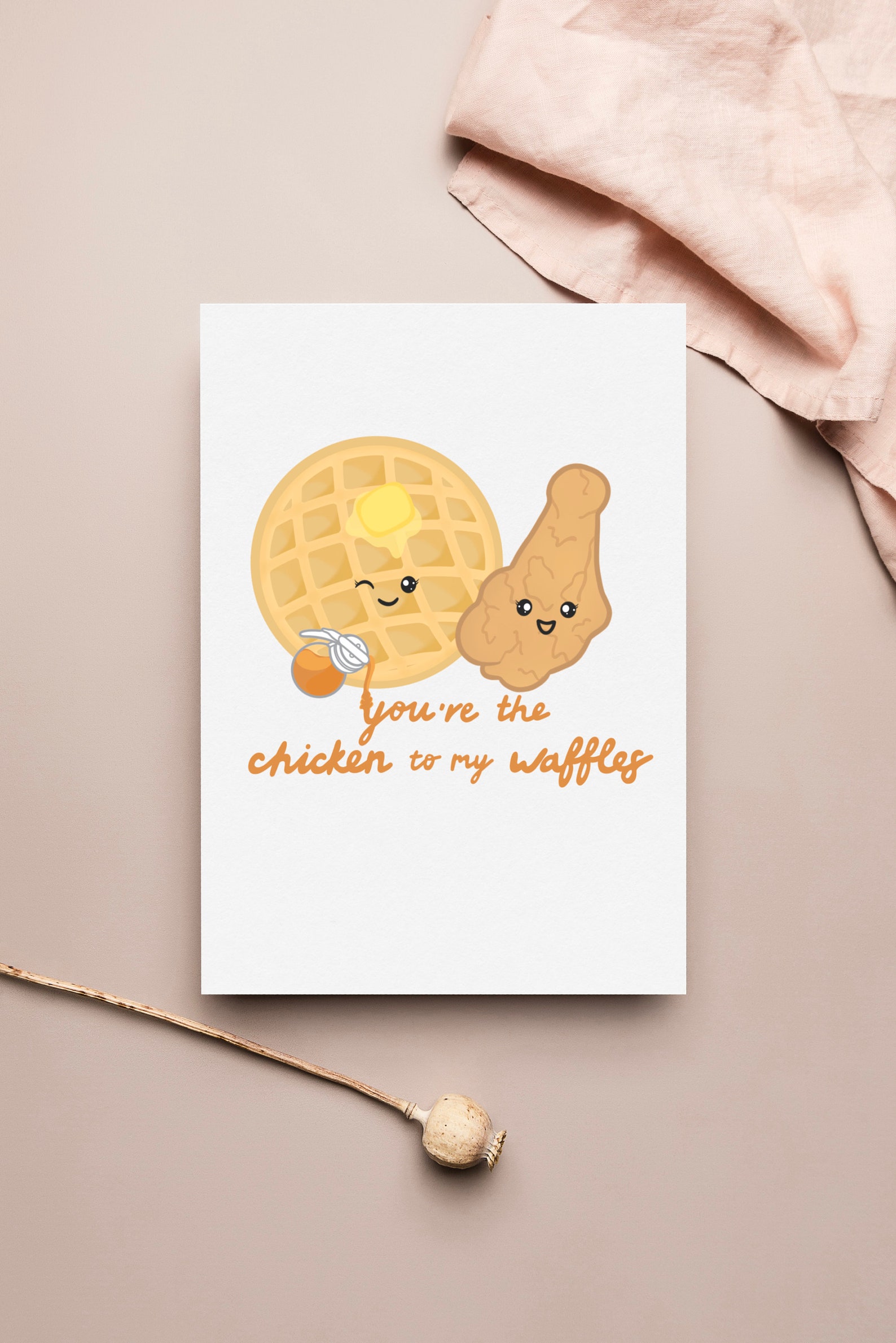 You're the Chicken to My Waffles Punny Chickenthemed Etsy