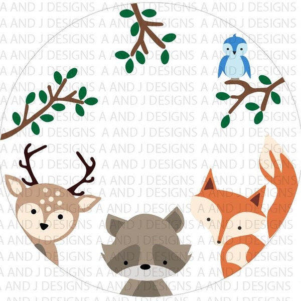 Woodland Critter Bunch SVG,PDF,PNG