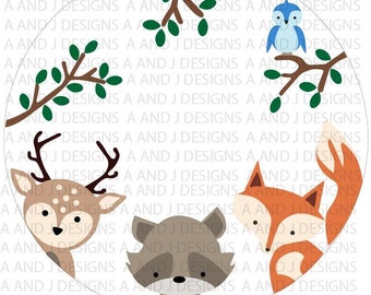 Woodland Critter Bunch SVG,PDF,PNG