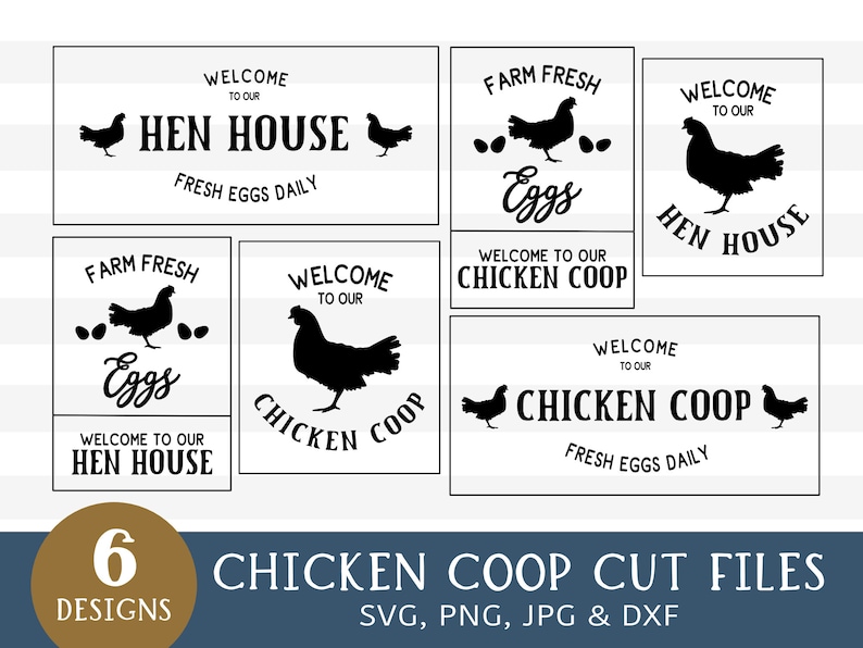 Chicken Coop Signs SVG Bundle Etsy