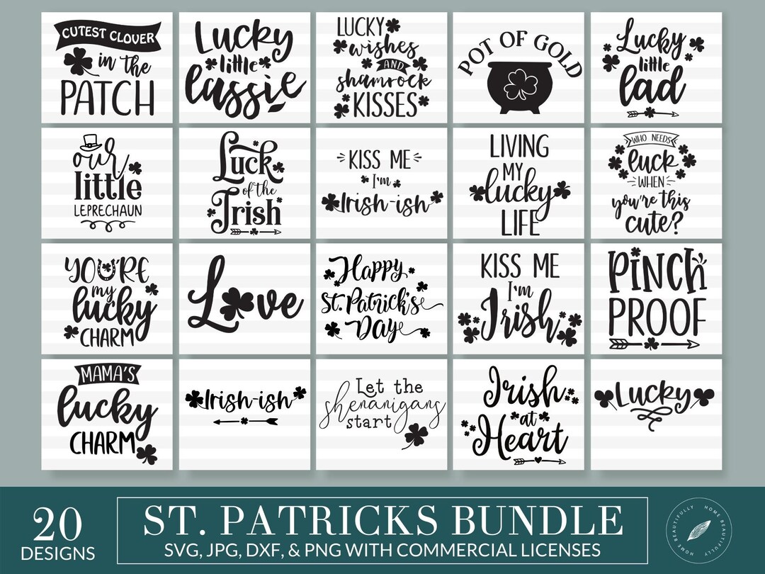 St Patricks Day SVG Bundle | Cut Files for Cricut | Cut File for Cameo ...