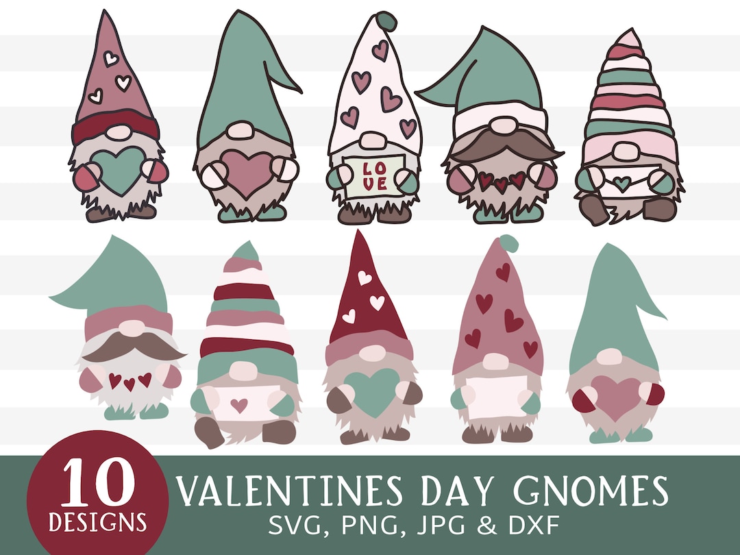 Valentines Day Gnomes SVG Files | Cut Files for Cricut | Cut File for ...