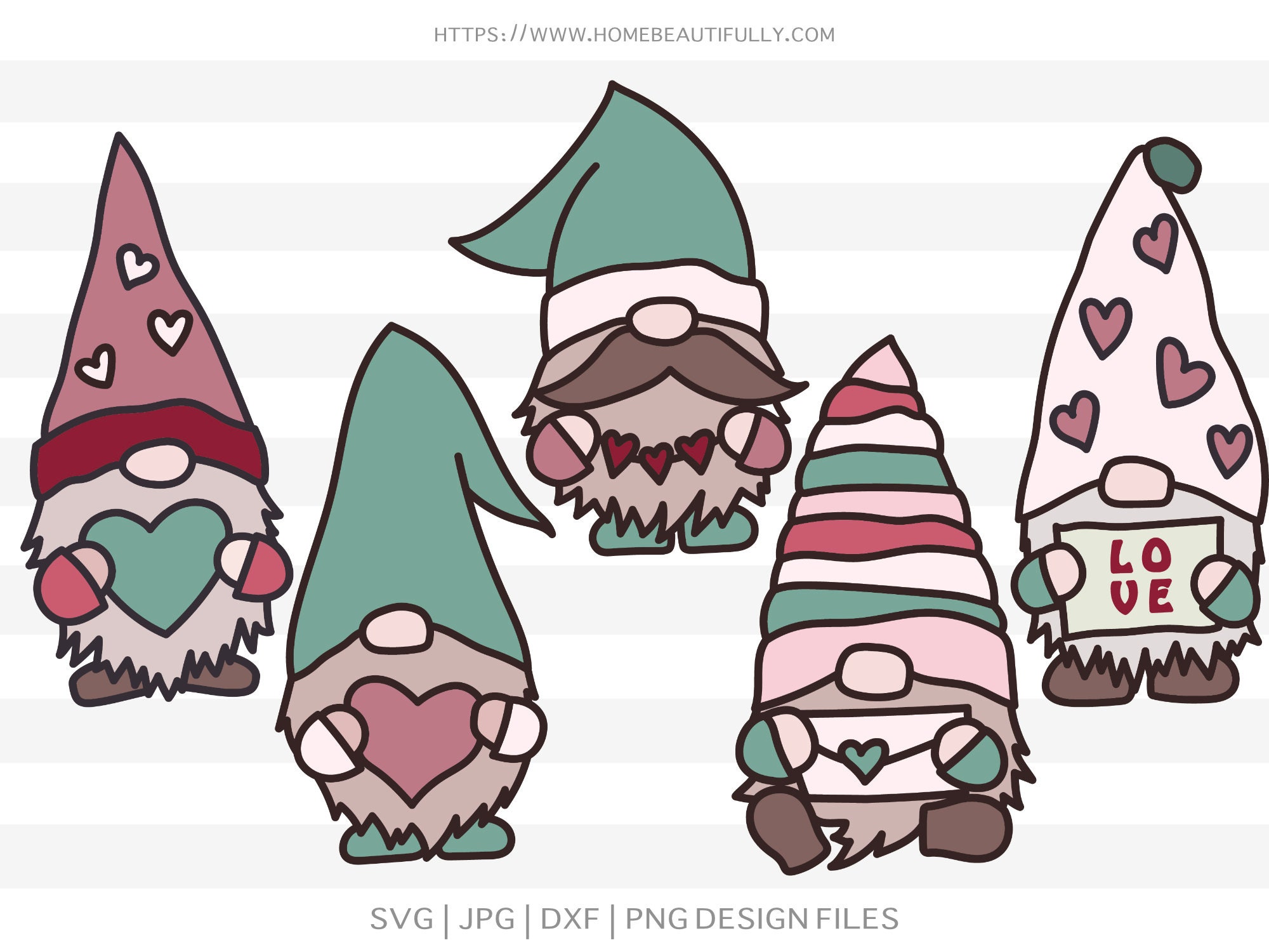 Valentines Day Gnomes SVG Files | Cut Files for Cricut | Cut File for ...