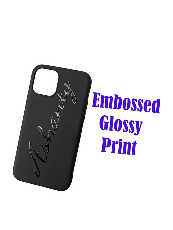 Name Embossed personalised phone case for iPhone and Samsung