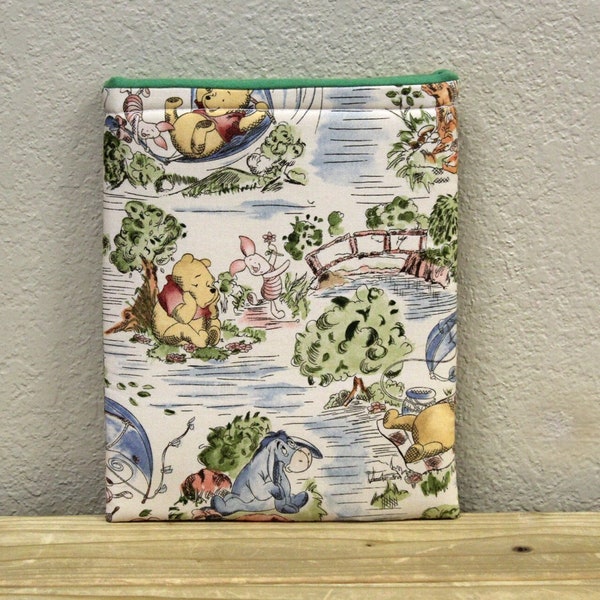 Pooh/padded book sleeve/tablet sleeve/bookish gift/reading gift/book lover/Christmas Gift for readers/Bookish/Book Beau/Piglet/Eeyore/Bear