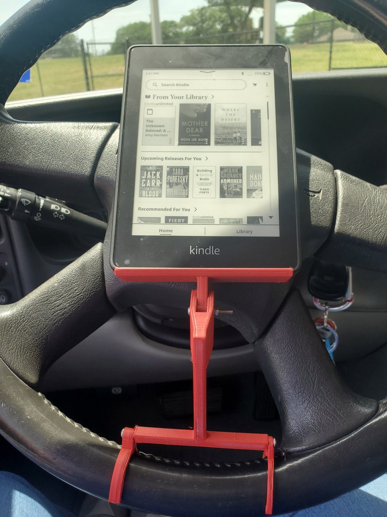 Kindle/ Mount/ Steering Wheel/ Book Lovers/ Readers/ Gift/ Etsy
