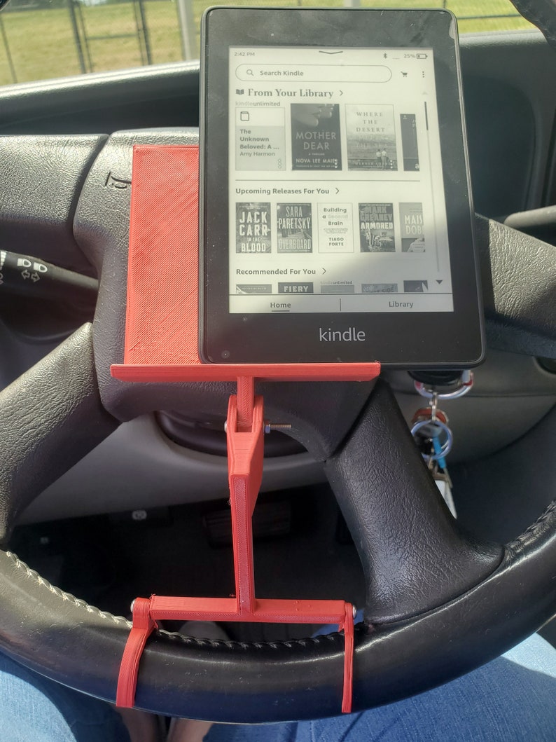 Kindle/ Mount/ Steering Wheel/ Book Lovers/ Readers/ Gift/ Etsy