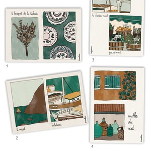 illustrated postcard in batch or individually illustration print image 1