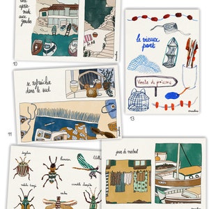 illustrated postcard in batch or individually illustration print image 3