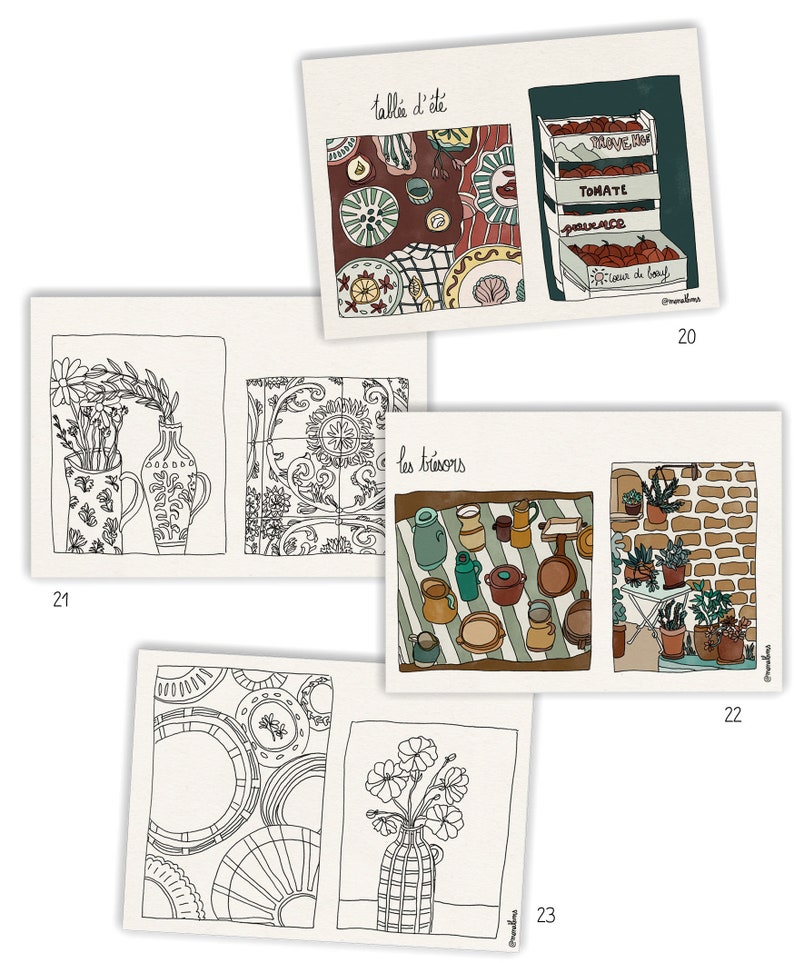 illustrated postcard in batch or individually illustration print image 5