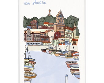 san sebastian - illustration A3 - print