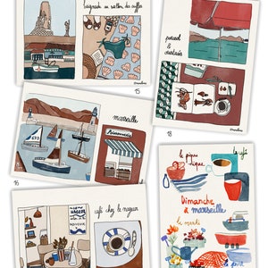 illustrated postcard in batch or individually illustration print image 4