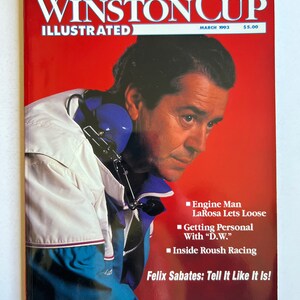 Vintage Nascar Winston Cup Illustrated Magazine March 1993 Felix Sabates