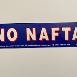 Vintage NAFTA North American Free Trade Agreement Sticker