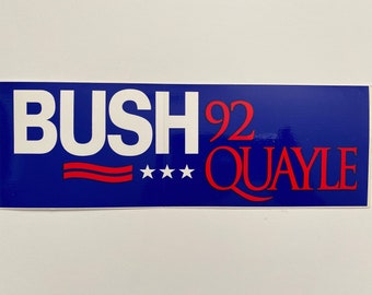 Vintage 1992 Bush Quayle Presidential Political Campaign Sticker