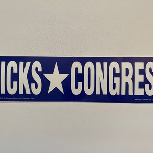 Vintage Hicks Kongress Politische Kampagne Sticker