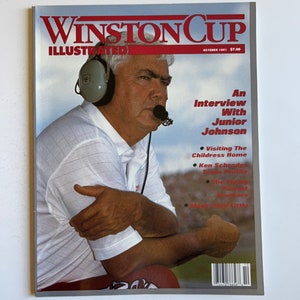 Vintage Nascar Winston Cup Illustrated Magazine October 1991 Junior Johnson