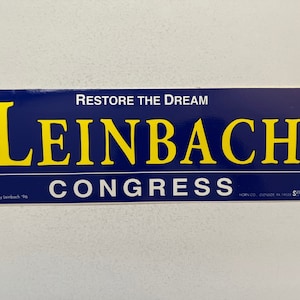 Vintage Leinbach Kongress Politische Kampagne Sticker