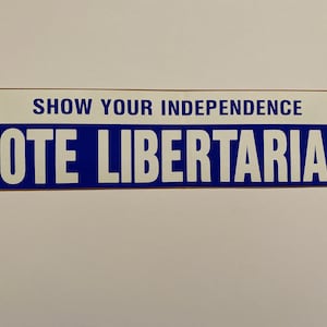 Vintage Vote Libertarian Party Political Campaign Sticker
