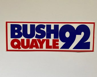 VintGe Bush Quayle Presidential Campaign Sticker